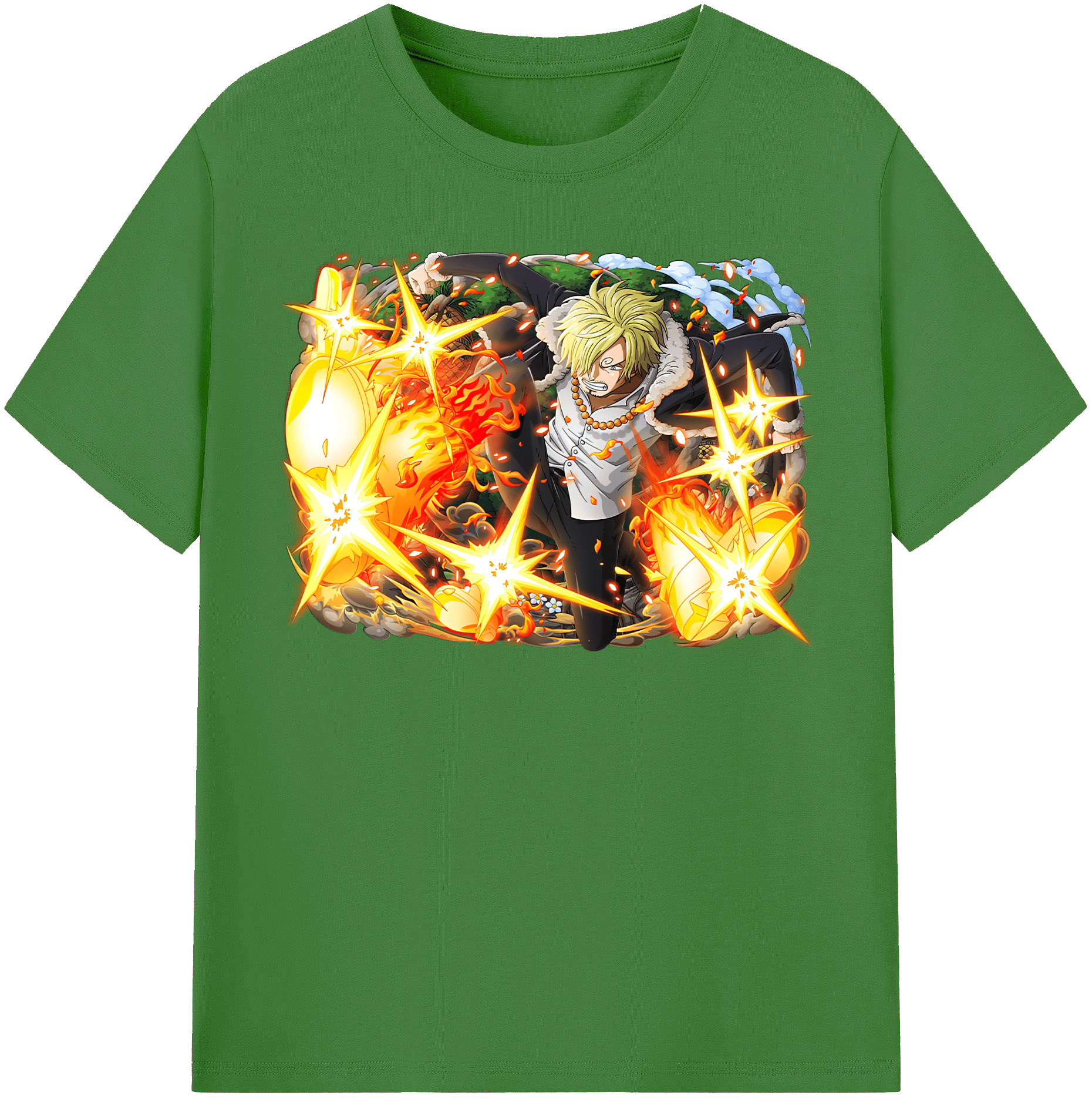 （画像用） ワンピース サンジ ONE PIECE Sanji レディースカジュアルプリントTシャツ（綿100％）